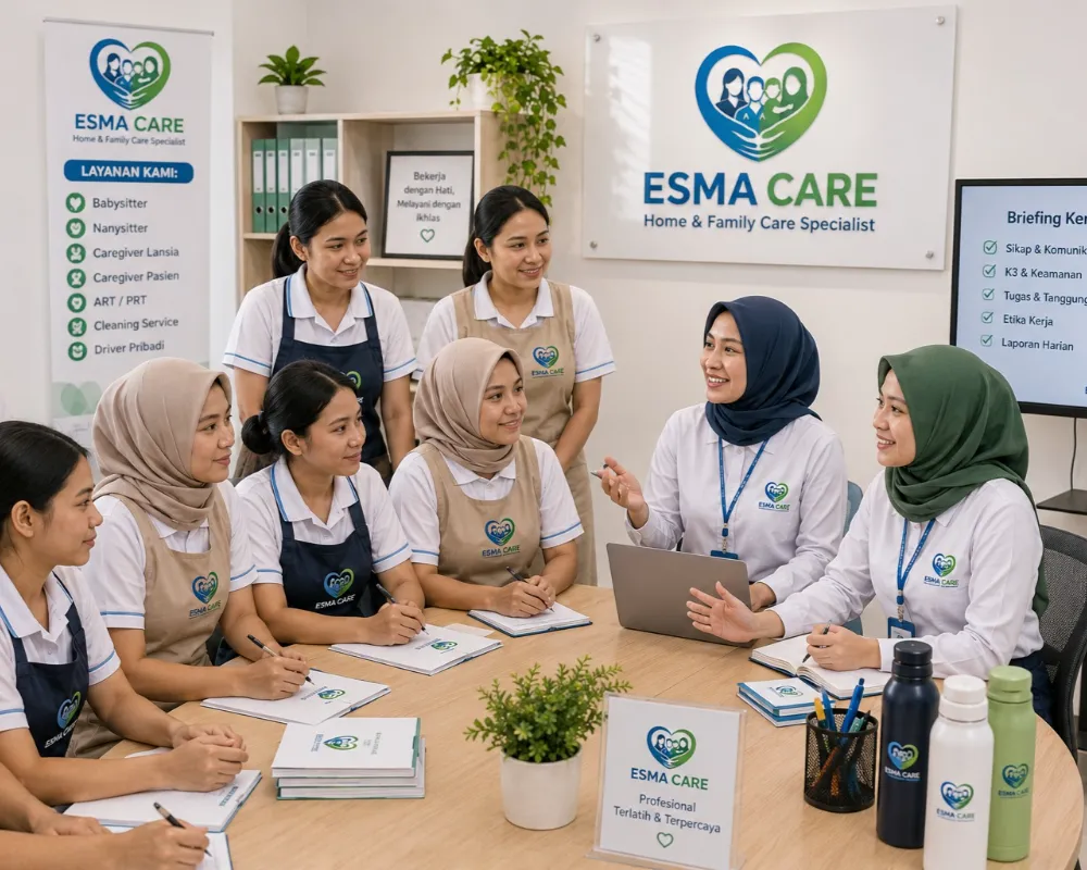 Briefing tim tenaga pendamping EsmaCare di kantor